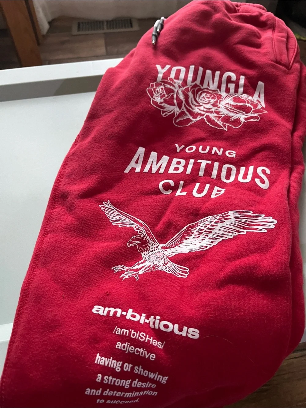 YoungLA Red Graphic Jogger Sweatpants